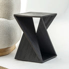 MONTERA WOODEN BLACK SIDETABLE - Art and craft furniture
