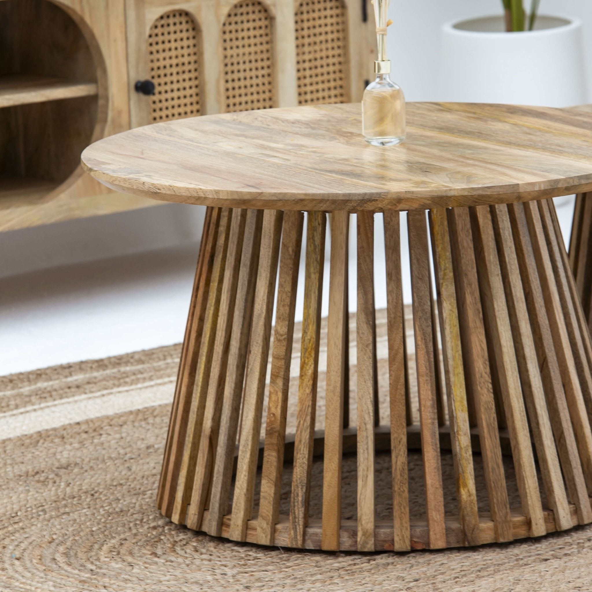 MONTERA WOODEN COFFEE TABLE SET OF TWO - Art and craft furniture