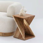 MONTERA WOODEN SIDE TABLE - Art and craft furniture