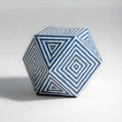 MOONLIT-BLUE MOTHER OF PEARL DIAMOND STOOL - Art and craft furniture
