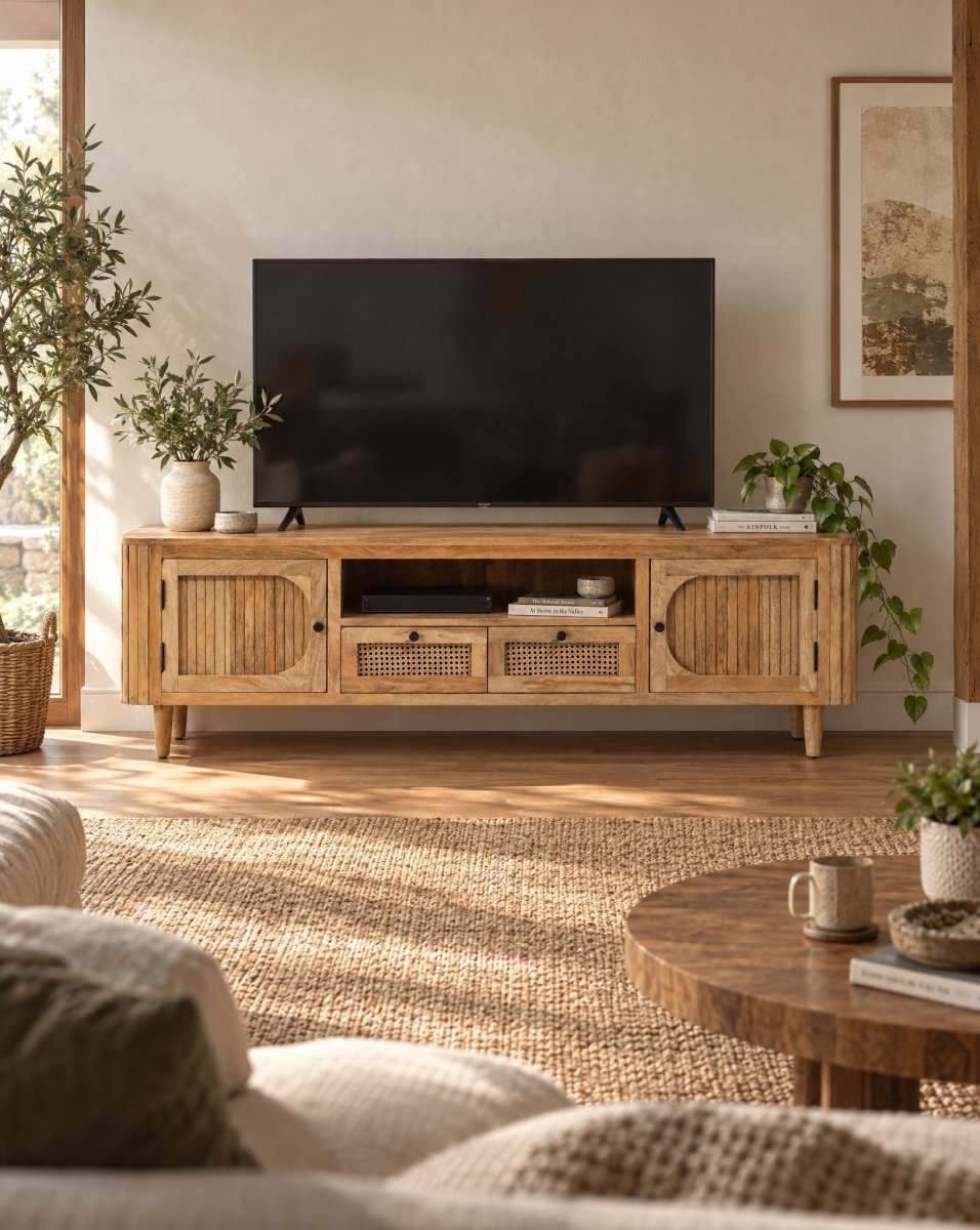 Morris Wooden TV Unit - Art and craft furniture