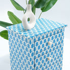 MOSAIC-BLUE INLAY FIVE DRAWER SINGLE DRAWCHEST - Art and craft furniture