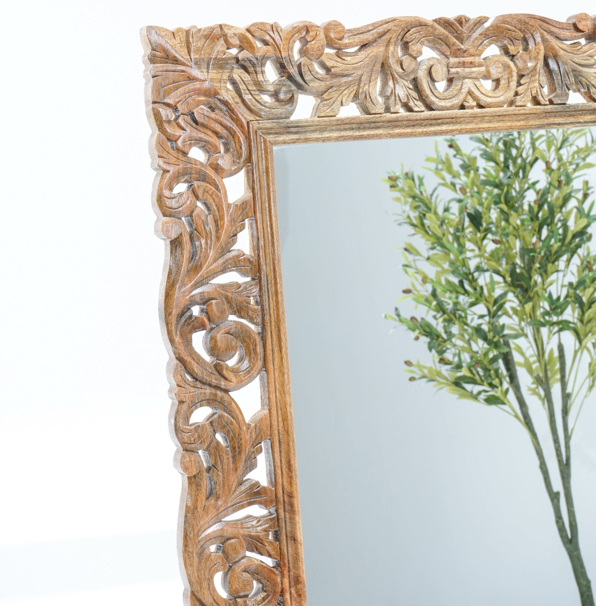 MOSAIC CARVED MIRROR FRAME - Art and craft furniture