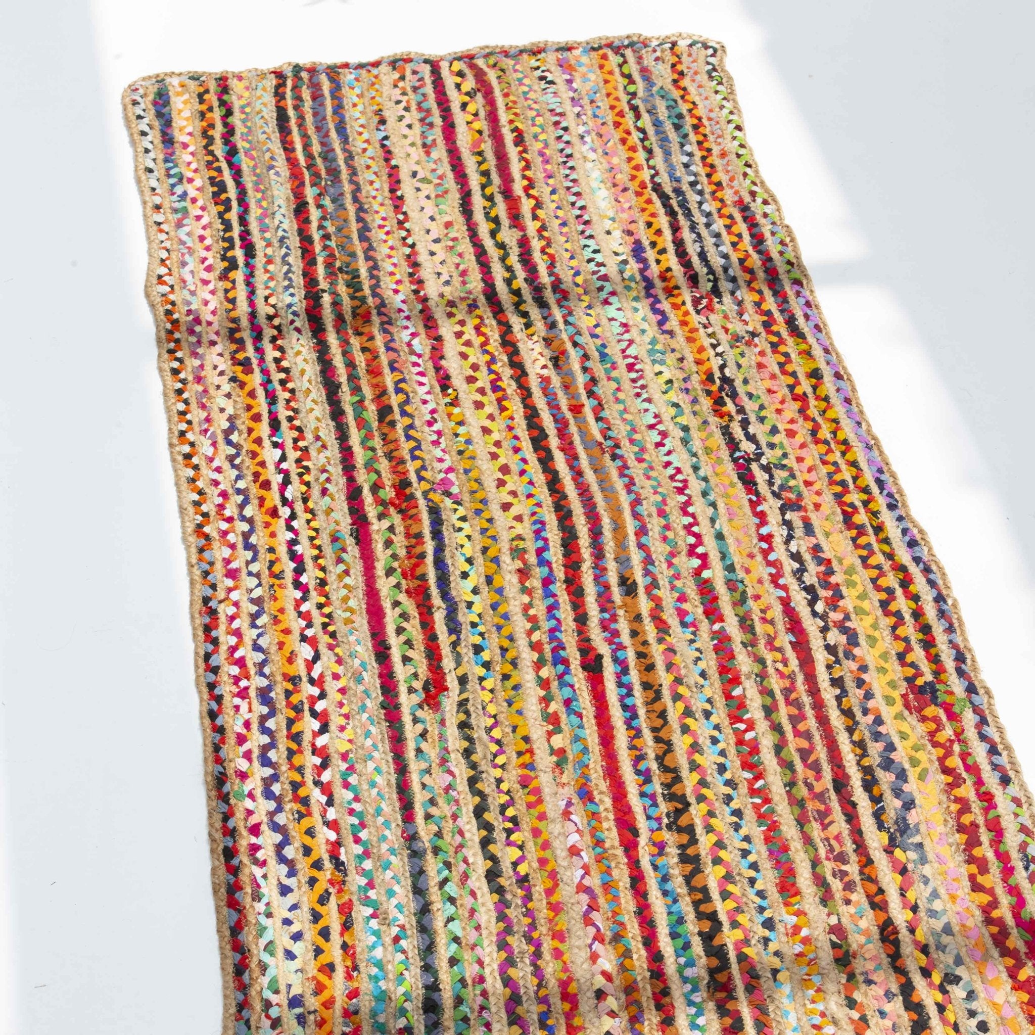 MOSAIC LINE JUTE & CHINDI HANDMADE RUG - Art and craft furniture