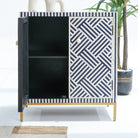 MYSTIC-BLACK INLAY TWO DOOR SIDEBOARD - Art and craft furniture