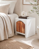 Natura Curve Wooden Nightstand Table - Art and craft furniture