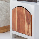 NATURA CURVE WOODEN NIGHTSTAND TABLE - Art and craft furniture