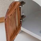 NATURA CURVE WOODEN NIGHTSTAND TABLE - Art and craft furniture