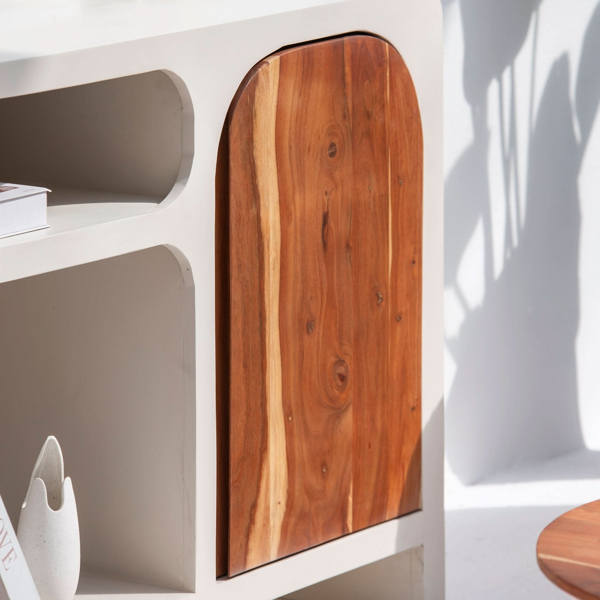 NATURA CURVE WOODEN TWO DOOR SIDEBOARD - Art and craft furniture