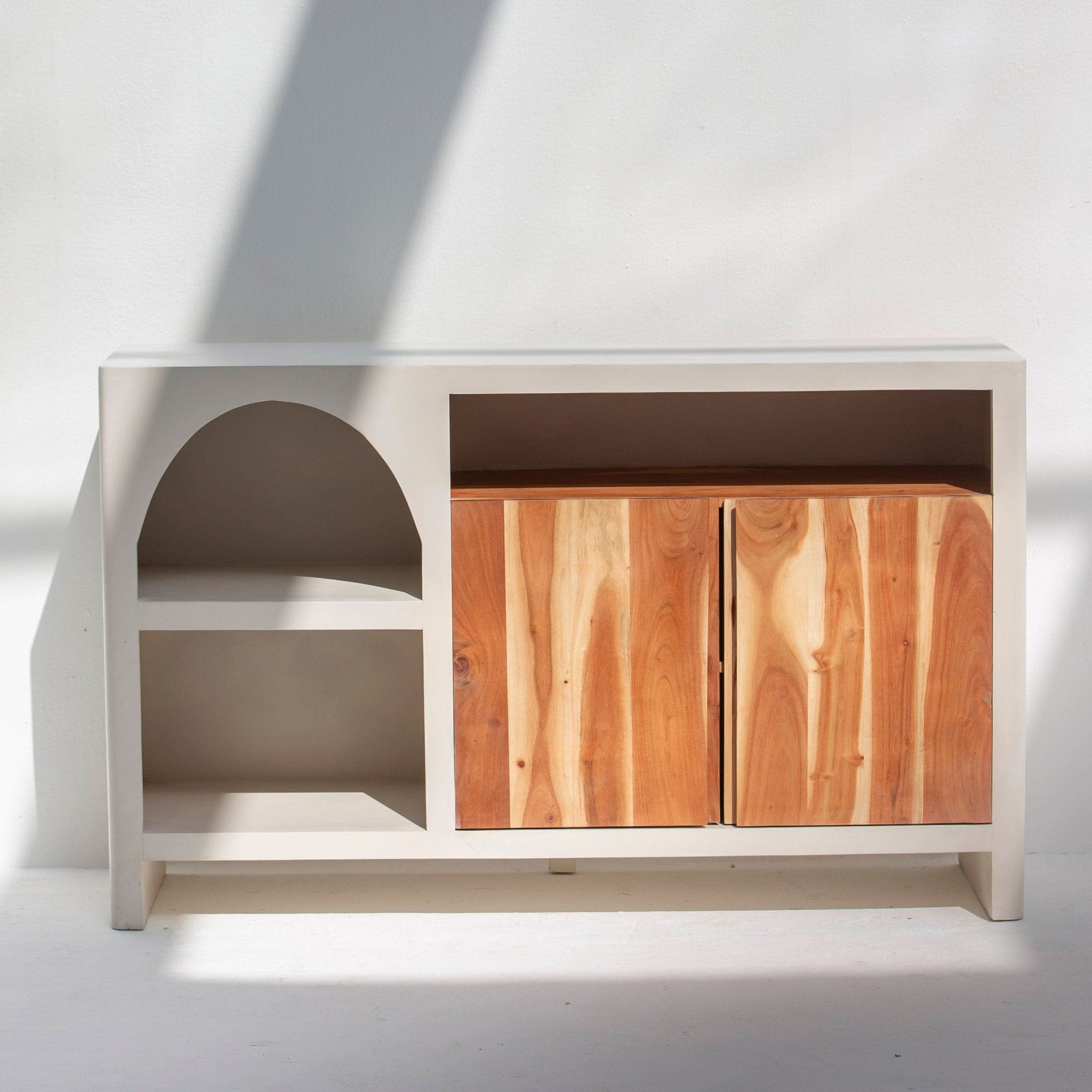 NATURA CURVE WOODEN TWO DOOR SIDEBOARD - Art and craft furniture