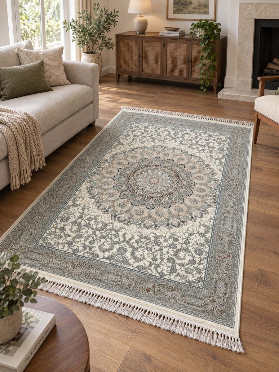 Navid Silver Gray Carpet - Art and craft furniture