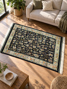 Neelofar Blue & Cream Carpet - Art and craft furniture