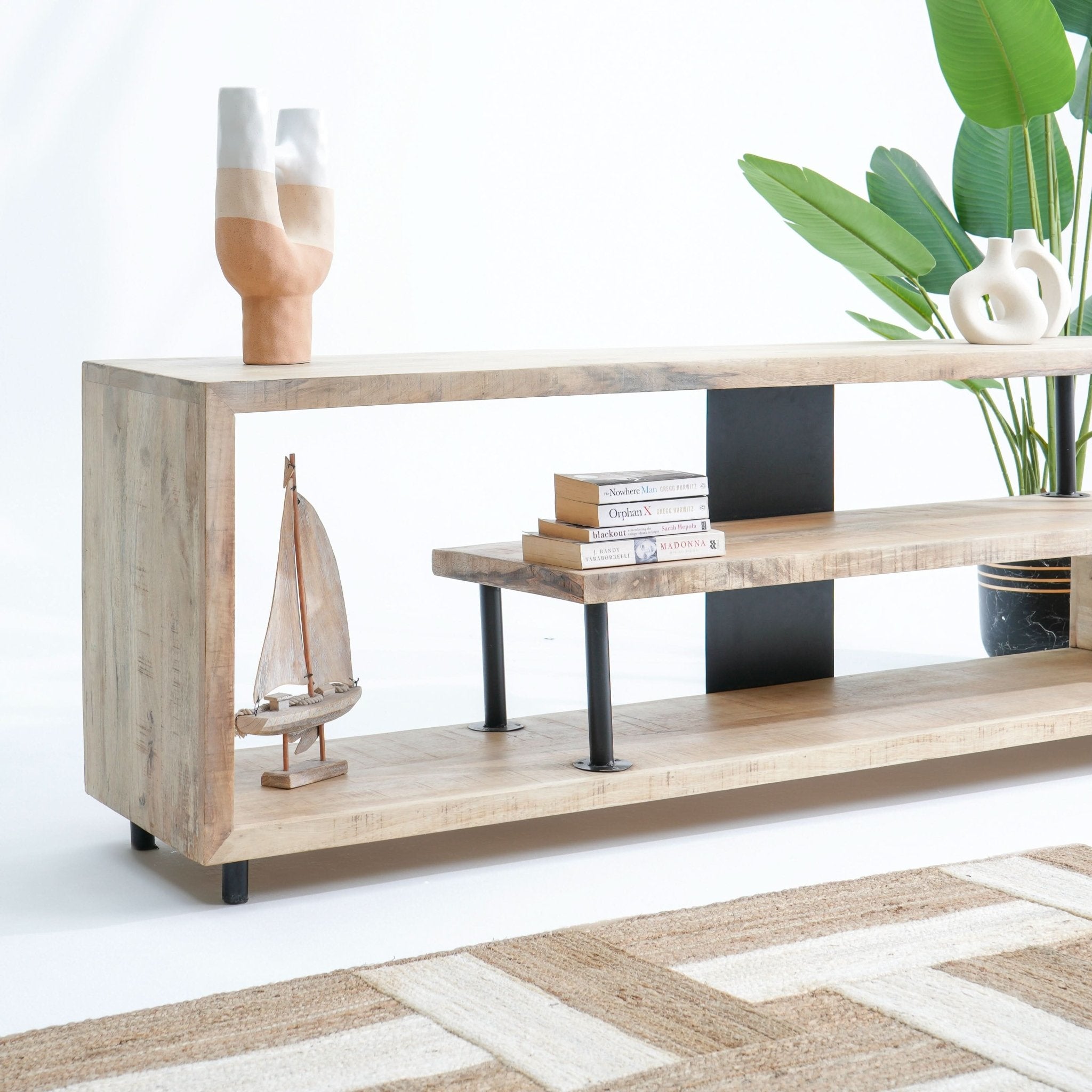 NEW-BERN Z SHAPE TV STAND - Art and craft furniture