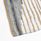 NEXUS WEAVE COTTON DENIM & JUTE GEO PATTERN RUG - Art and craft furniture