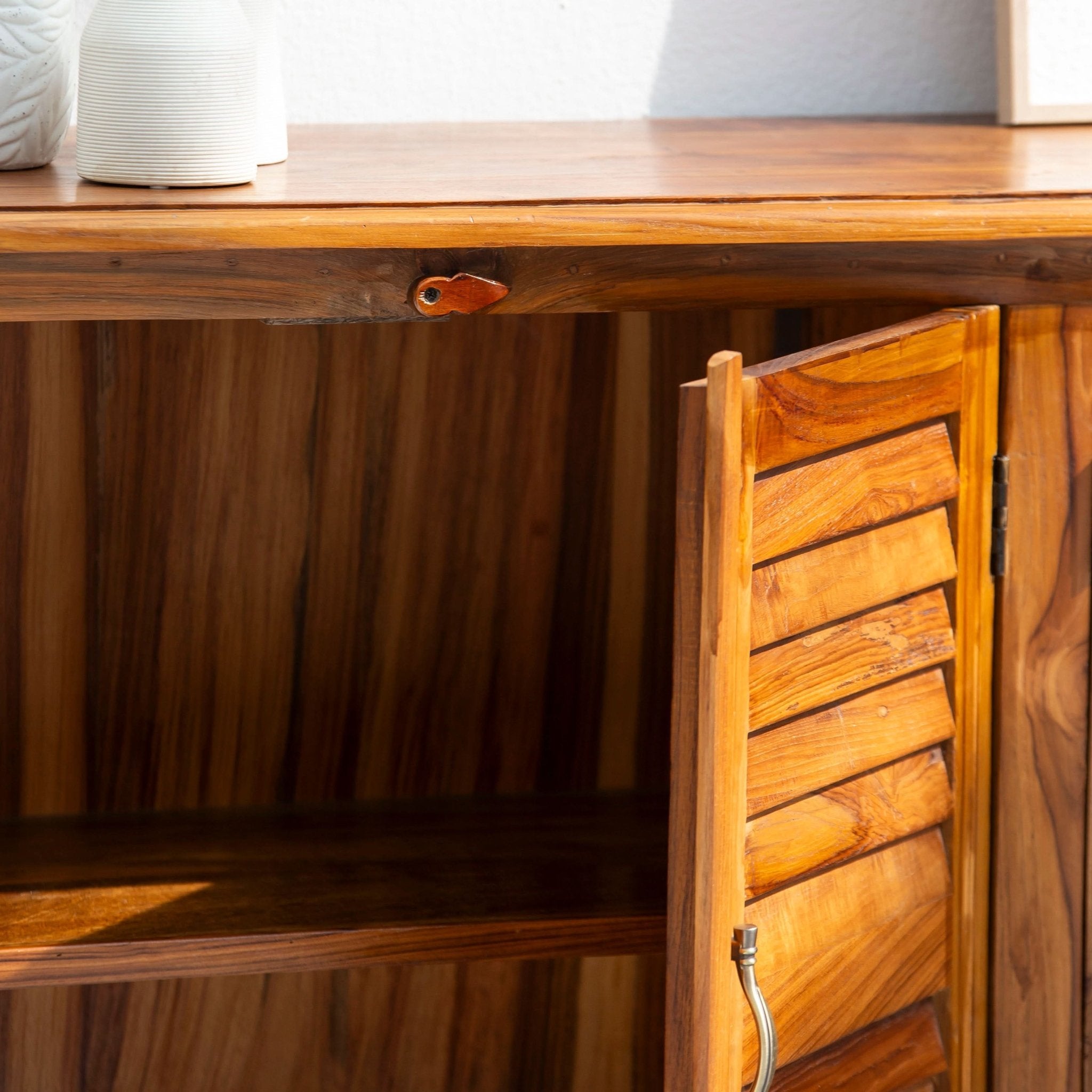 NOBLE WOODEN FOUR DOOR SIDEBOARD - Art and craft furniture