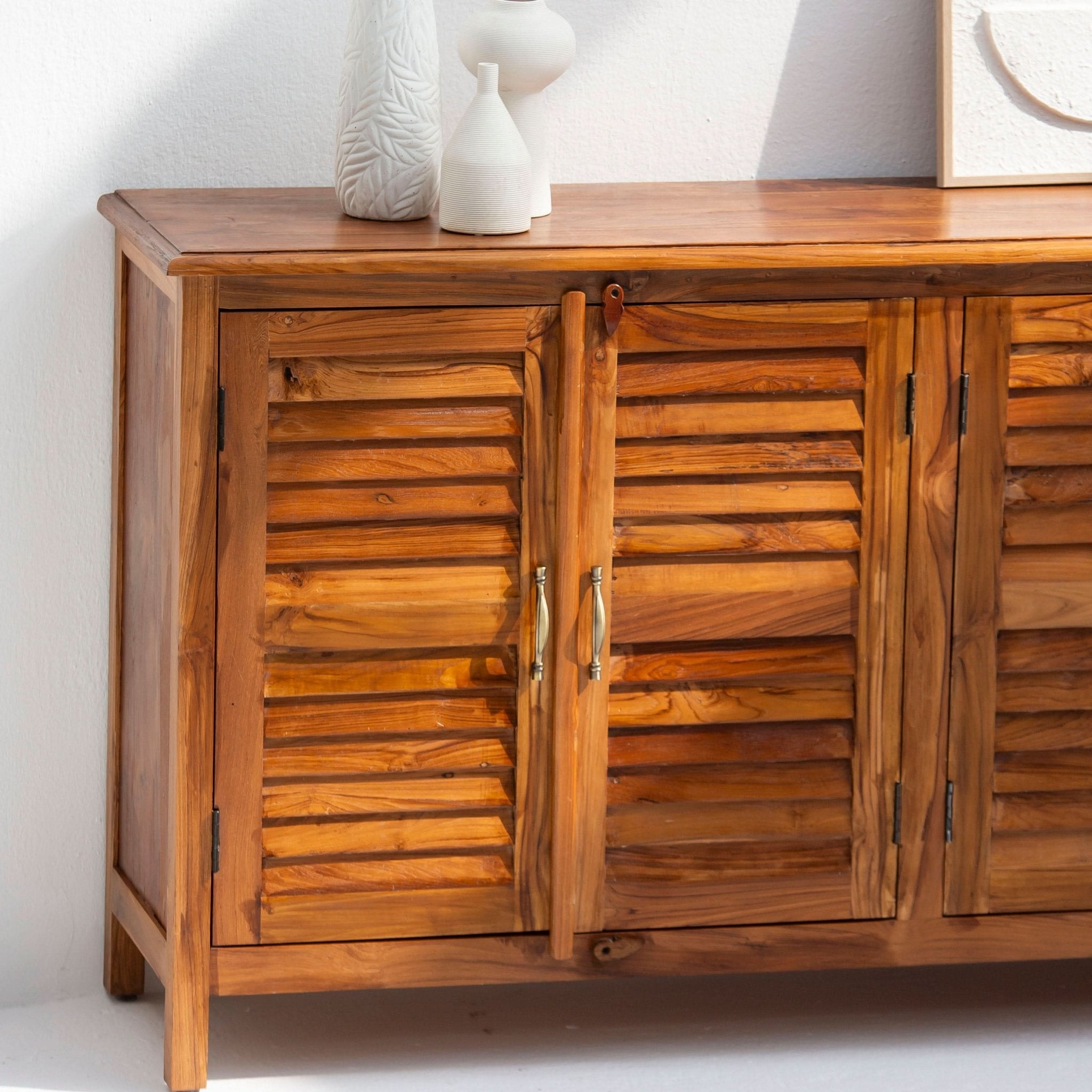 NOBLE WOODEN FOUR DOOR SIDEBOARD - Art and craft furniture