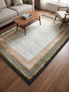 Noor E Darya Cream Gray Carpet - Art and craft furniture