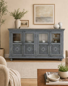 Norvella 4 Grey Sideboard - Art and craft furniture