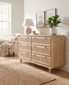 Novara 6 Drawer Mango Wood Chest - Art and craft furniture