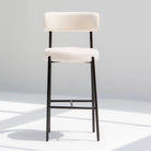 NUAGE WHITE FABRIC BAR CHAIR - Art and craft furniture