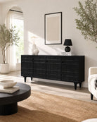 Nuvor Wooden Four Door Sideboard - Art and craft furniture