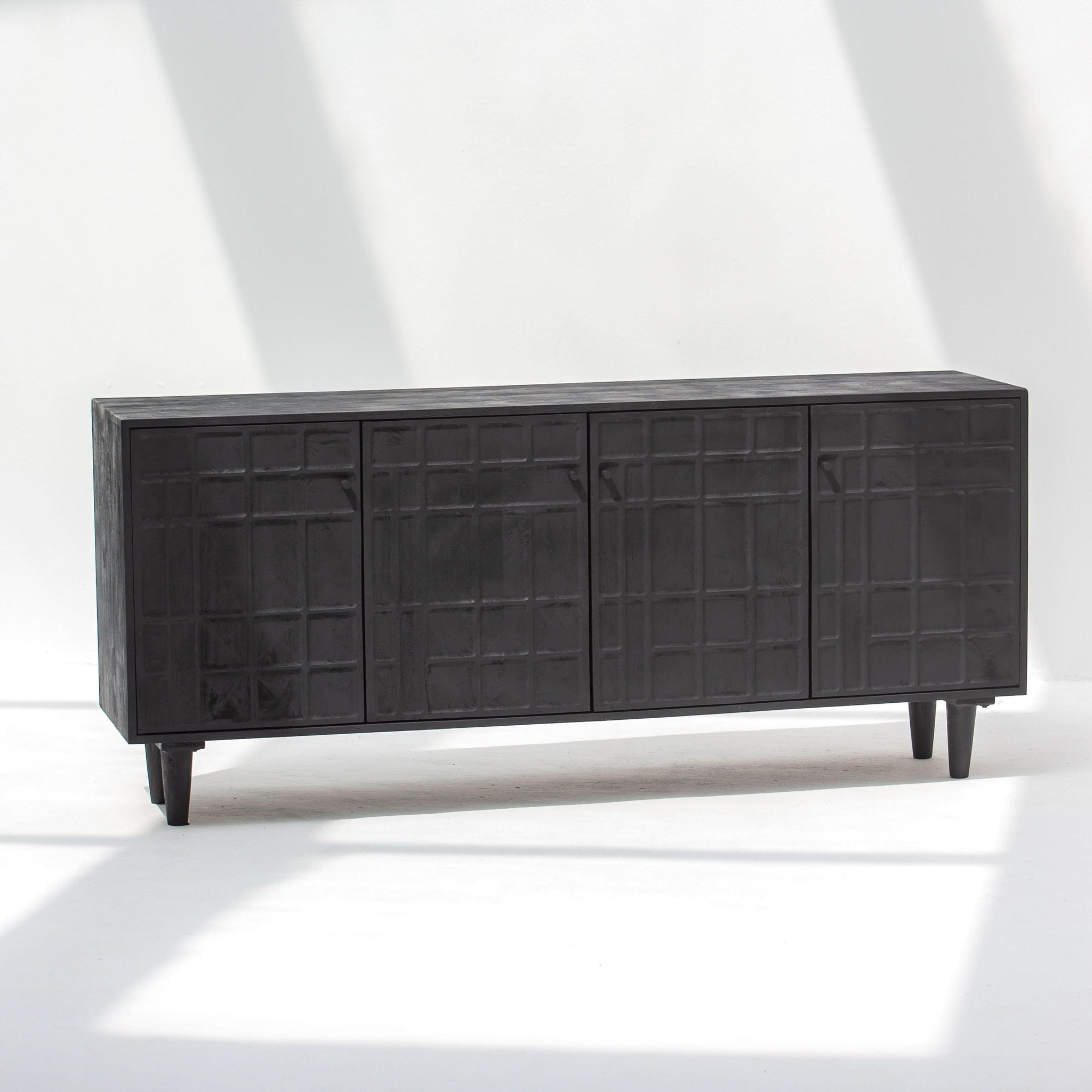 NUVOR WOODEN FOUR DOOR SIDEBOARD - Art and craft furniture