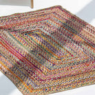 Oasis Charm Jute & Chindi Handmade Rug - Art and craft furniture