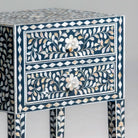 OCEAN-BLACK MOTHER OF PEARL TWO DRAWER BEDSIDE TABLE - Art and craft furniture