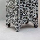 OCEAN-BLACK MOTHER OF PEARL TWO DRAWER BEDSIDE TABLE - Art and craft furniture