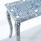 OCEAN-BLUE MOTHER OF PEARL CONSOLE TABLE - Art and craft furniture