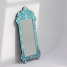 OCEAN-BLUE MOTHER OF PEARL MIRROR FRAME - Art and craft furniture