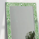 OCEAN-GREEN MOTHER OF PEARL MIRROR FRAME - Art and craft furniture