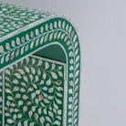OCEAN-GREEN MOTHER OF PEARL U SHAPE CONSOLE TABLE - Art and craft furniture