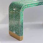 OCEAN-GREEN MOTHER OF PEARL U SHAPE CONSOLE TABLE - Art and craft furniture