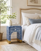 Ocean Pearl One Drawer Bedside Table - Art and craft furniture