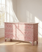 OCEAN-PINK MOTHER OF PEARL SEVEN DRAWER DRAWCHEST - Art and craft furniture