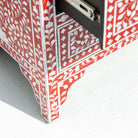 OCEAN-RED MOTHER OF PEARL CHEST OF DRAWER - Art and craft furniture