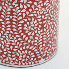 OCEAN-RED MOTHER OF PEARL ROUND SIDE TABLE - Art and craft furniture