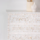 OCEAN-WHITE MOTHER OF PEARL CHEST OF DRAWER - Art and craft furniture