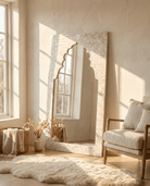 OCEAN-WHITE MOTHER OF PEARL MIRROR FRAME - Art and craft furniture
