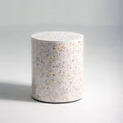OCEAN-WHITE MOTHER OF PEARL ROUND SIDE TABLE - Art and craft furniture