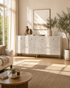 OCEAN-WHITE MOTHER OF PEARL SIDEBOARD - Art and craft furniture