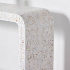 OCEAN-WHITE MOTHER OF PEARL U SHAPE CONSOLE TABLE - Art and craft furniture
