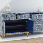 OCEANIC-BLUE MOTHER OF PEARL SIDEBOARD - Art and craft furniture