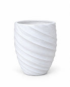 Onyx White Spiral Planter - Art and craft furniture