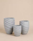 Orbix Grey Spiral Pot - Art and craft furniture