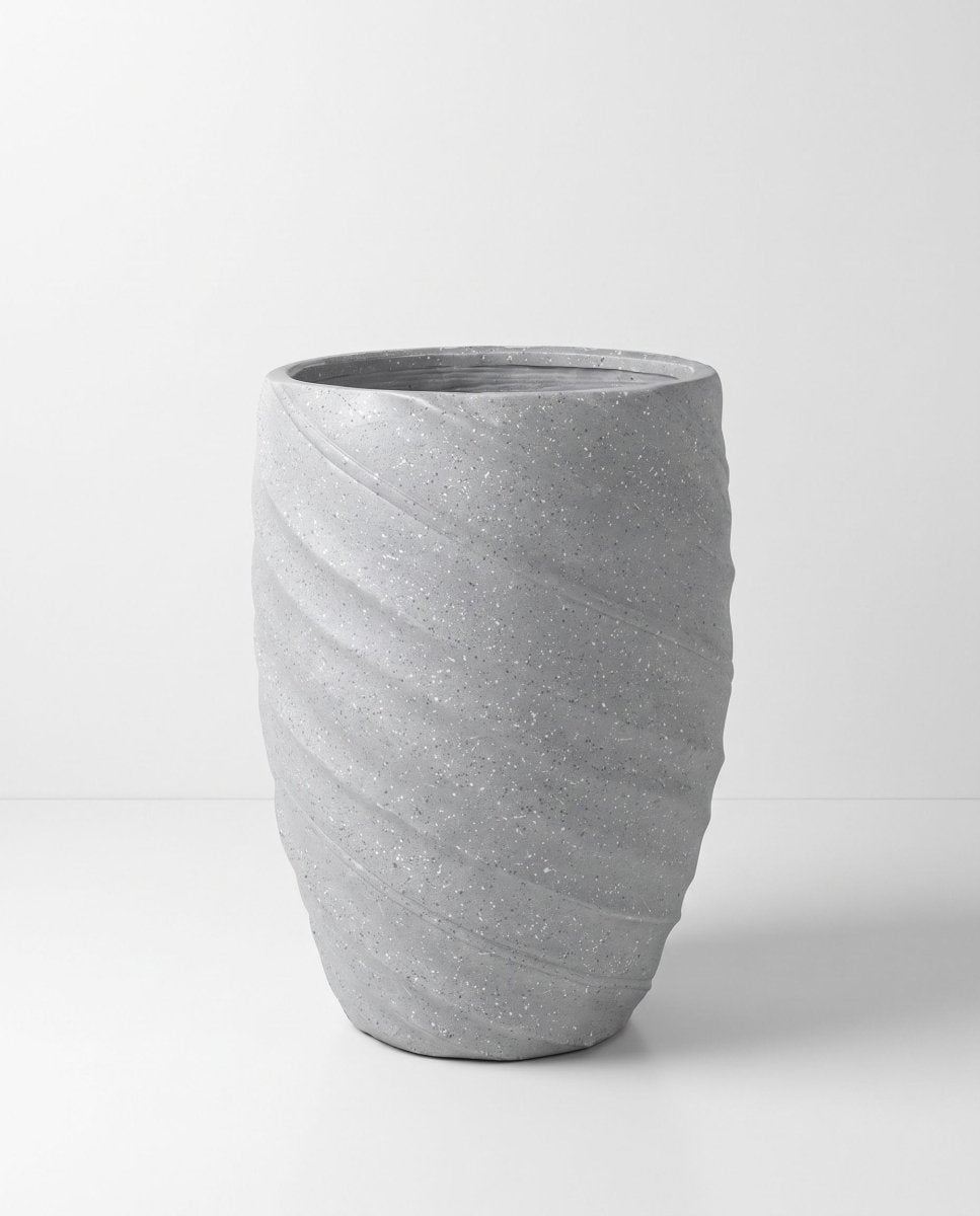 Orbix Grey Spiral Pot - Art and craft furniture