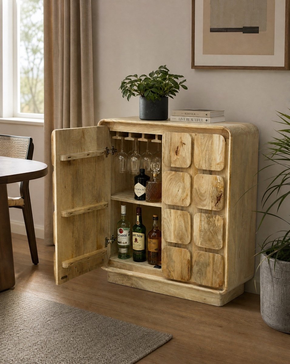 Orvian Mango Wood Bar Counter - Art and craft furniture