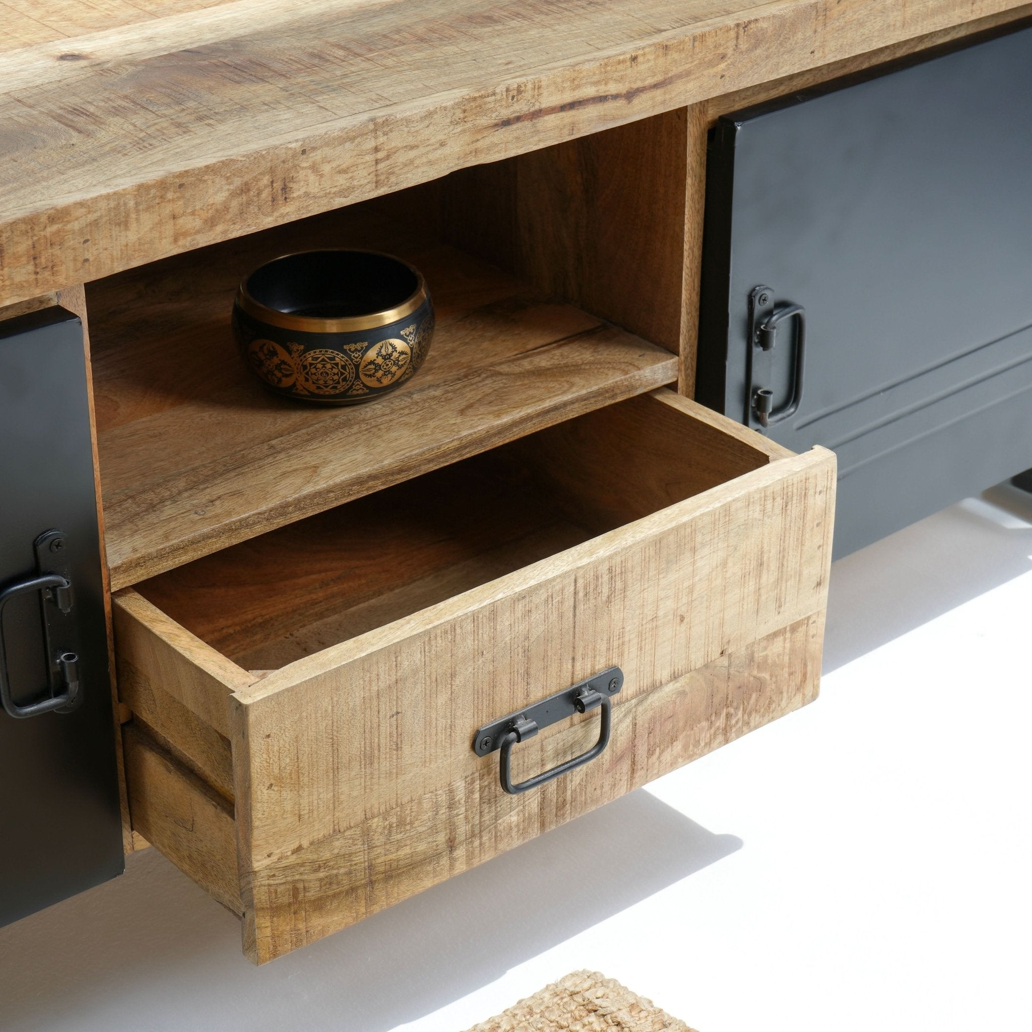 OSLO ONE DRAWER TWO DOOR TV STAND - Art and craft furniture