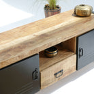 OSLO ONE DRAWER TWO DOOR TV STAND - Art and craft furniture